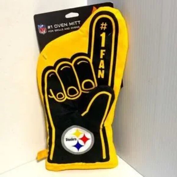 Gift Set NFL Pittsburgh STEELERS Oven Mitt Oven Pad Washcloth 3 Piece Set - Picture 4 of 16